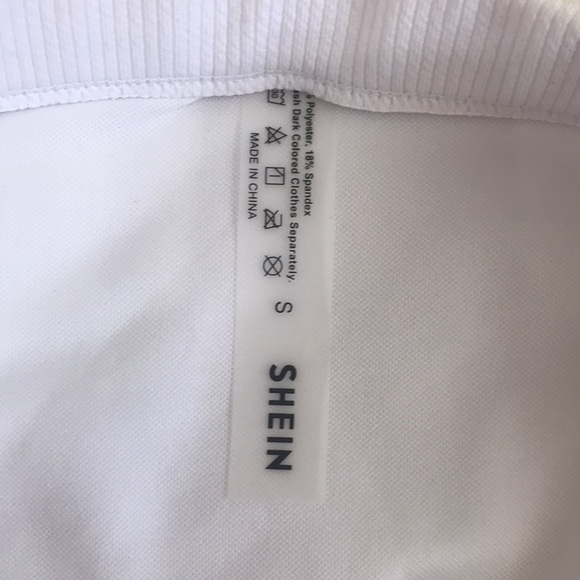 Shein Ribbed White High Leg Bikini Set - Picture 3 of 6